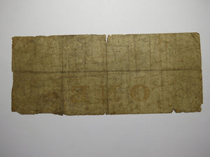 $1 1852 Adrian Michigan MI Obsolete Currency Bank Note Bill Adrian Insurance Co.