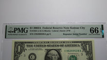 Load image into Gallery viewer, $1 2003 Repeater Serial Number Federal Reserve Currency Bank Note Bill UNC66EPQ!