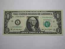 Load image into Gallery viewer, $1 2021 Radar Serial Number Federal Reserve Currency Bank Note Bill UNC 02499420