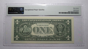 $1 2017 Radar Serial Number Federal Reserve Currency Bank Note Bill PMG UNC67EPQ
