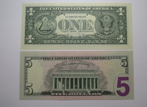 4 $1-$5-$5-$20 Matching Consecutive Serial Numbers Federal Reserve Bank Notes