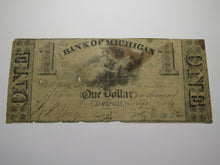 Load image into Gallery viewer, $1 1839 Detroit Michigan MI Obsolete Currency Bank Note Bill -Bank of Michigan