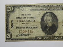 Load image into Gallery viewer, $20 1929 Frankfort Kentucky KY National Currency Bank Note Bill Ch. #5376 FINE
