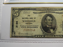Load image into Gallery viewer, $5 1929 Westfield New York NY National Currency Bank Note Bill Ch #3166 F15 PCGS
