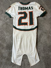 Load image into Gallery viewer, 2006 Derron Thomas Miami Hurricanes Game Used Worn NCAA Football Jersey ACC