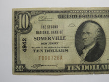 Load image into Gallery viewer, $10 1929 Somerville New Jersey NJ National Currency Bank Note Bill Ch #4942 FINE
