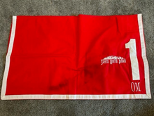 Load image into Gallery viewer, 2016 OM Frank E. Kilroe Mile Stakes G1 Race Used Worn Saddle Cloth Santa Anita
