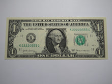 Load image into Gallery viewer, $1 2017 Fancy Serial Number Federal Reserve Bank Note Bill Dallas #22220555