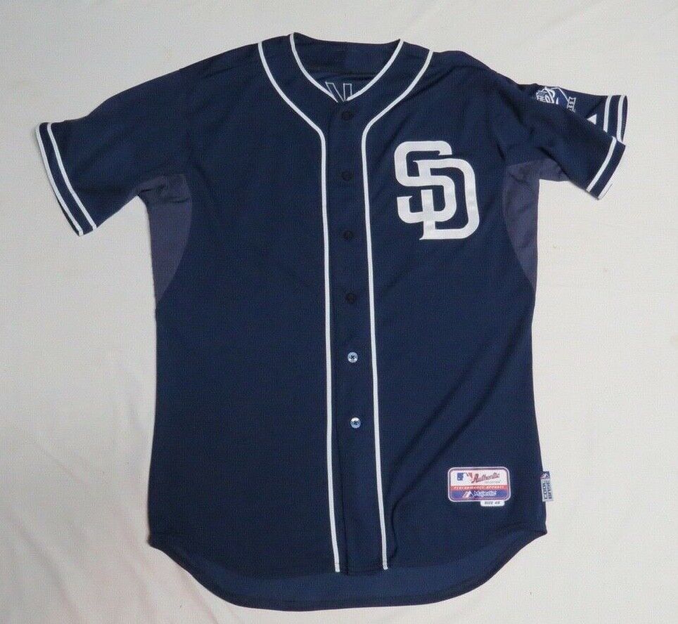 2012 John Baker San Diego Padres Game Used Worn MLB Baseball Jersey! Great Use!