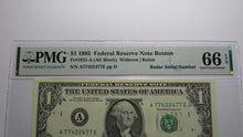 Load image into Gallery viewer, $1 1995 Radar Serial Number Federal Reserve Currency Bank Note Bill PMG UNC66EPQ
