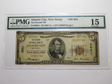 Load image into Gallery viewer, $5 1929 Atlantic City New Jersey NJ National Currency Bank Note Bill #3621 RARE