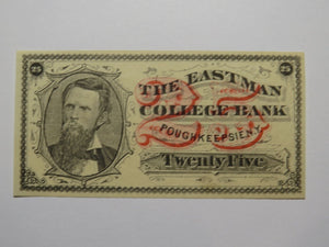 $.25 1870's Poughkeepsie New York Obsolete Currency Note Eastman College