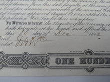 Load image into Gallery viewer, $100 1862 Confederate Bond Certificate Currency Bank Note Bill UNC 14&quot; X 9.5&quot;