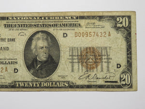 $20 1929 Cleveland Ohio OH National Currency Note Federal Reserve Bank FINE