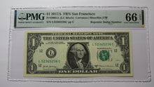 Load image into Gallery viewer, $1 2017 Repeater Serial Number Federal Reserve Currency Bank Note Bill PMG UNC66