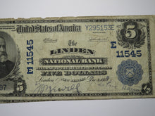 Load image into Gallery viewer, $5 1902 Linden New Jersey NJ National Currency Bank Note Bill Ch. #11545 Error!