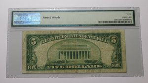 $5 1929 Malvern Arkansas AR National Currency Bank Note Bill Ch. #7634 PMG VF20