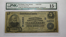 Load image into Gallery viewer, $5 1902 Red Bank New Jersey National Currency Bank Note Bill #11553 Broad Street