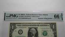 Load image into Gallery viewer, $1 2003A Repeater Serial Number Federal Reserve Currency Bank Note Bill UNC66EPQ