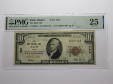 Load image into Gallery viewer, $10 1929 Bath Maine ME National Currency Bank Note Bill Charter #494 VF25 PMG