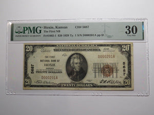 $20 1929 Hoxie Kansas National Currency Bank Note Bill Charter #5687 VF30 PMG