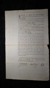 1794 Northumberland Pennsylvania PA Colonial Currency Land Grant 400 Acres RARE