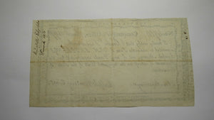1790 10 Shillings Connecticut Comptrollers Office Colonial Currency Note Pomeroy