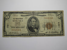 Load image into Gallery viewer, $5 1929 Troy New York NY National Currency Bank Note Bill Charter #721