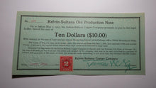 Load image into Gallery viewer, $10 1915 Kelvin-Sultana Copper Company Ore Production Obsolete Currency Note