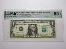 Load image into Gallery viewer, $1 2003 Near Solid Serial Number Federal Reserve Bank Note Bill UNC65 #55565555