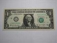 Load image into Gallery viewer, $1 2021 Radar Serial Number Federal Reserve Currency Bank Note Bill UNC 34011043