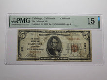 Load image into Gallery viewer, $5 1929 Calistoga California National Currency Bank Note Bill Ch. #9551 F15 PMG