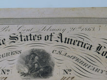Load image into Gallery viewer, $500 1863 Confederate Bond Certificate Currency Bank Note Bill UNC 14&quot; X 10.5&quot;