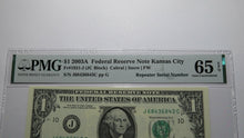 Load image into Gallery viewer, $1 2003 Repeater Serial Number Federal Reserve Currency Bank Note Bill PMG UNC65