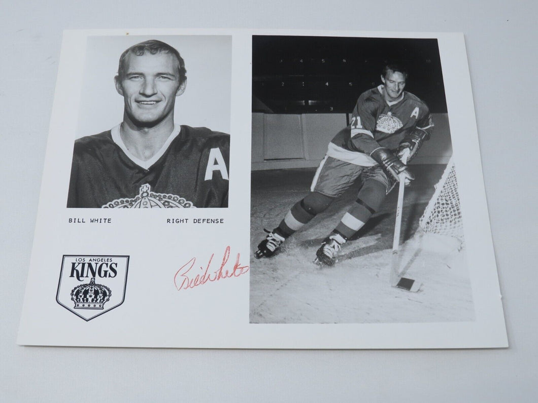 Bill White Los Angeles Kings Signed Autographed Original 10X8 Hockey Photo