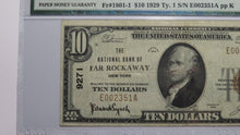 Load image into Gallery viewer, $10 1929 Far Rockaway New York NY National Currency Bank Note Bill Ch #9271 VF30