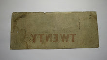 Load image into Gallery viewer, $20 1855 Hagerstown Maryland MD Obsolete Currency Bank Note Bill The Valley Bank