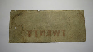 $20 1855 Hagerstown Maryland MD Obsolete Currency Bank Note Bill The Valley Bank