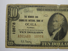 Load image into Gallery viewer, $10 1929 Ocala Florida FL National Currency Bank Note Bill Charter #10578 RARE!