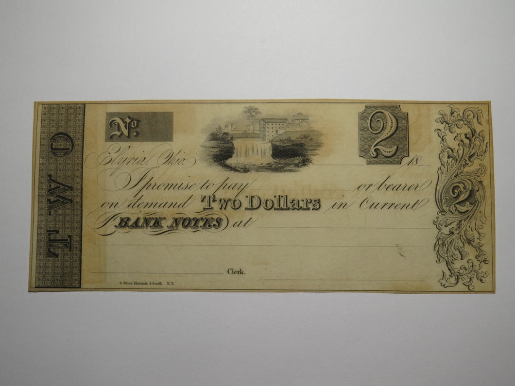 $2 18__ Elyria Ohio OH Obsolete Currency Bank Note Bill Remainder Herman Ely