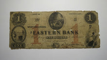 Load image into Gallery viewer, $1 1852 West Killingly Connecticut CT Obsolete Currency Bank Note Bill! Eastern 