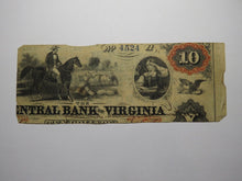 Load image into Gallery viewer, $1 1862 Staunton Virginia VA Obsolete Currency Bank Note Bill Central Bank of VA