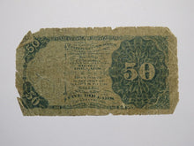 Load image into Gallery viewer, 1874 $.50 Fifth Issue Fractional Currency Obsolete Bank Note Bill 5th Green Seal