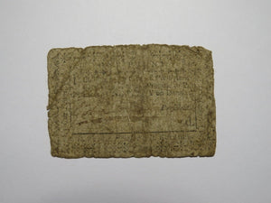 1790 One Penny Elizabeth Borough New Jersey Colonial Currency Note Bill RARE NJ