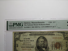 Load image into Gallery viewer, $50 1929 Quincy Massachusetts MA National Currency Bank Note Bill Ch. #517 VF20