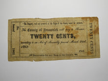 Load image into Gallery viewer, $.25 1862 Lawrenceville Virginia Obsolete Currency Bank Note Bill Brunswick Cty