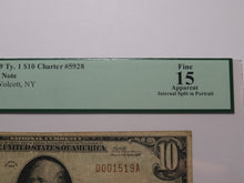 Load image into Gallery viewer, $10 1929 Wolcott New York NY National Currency Bank Note Bill Ch #5928 F15 PCGS