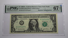 Load image into Gallery viewer, $1 2003 Repeater Serial Number Federal Reserve Currency Bank Note Bill PMG UNC67