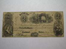 Load image into Gallery viewer, $2 1845 Portland Maine ME Obsolete Currency Bank Note Bill! Georgia Lumber Co.