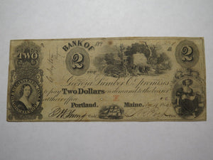 $2 1845 Portland Maine ME Obsolete Currency Bank Note Bill! Georgia Lumber Co.